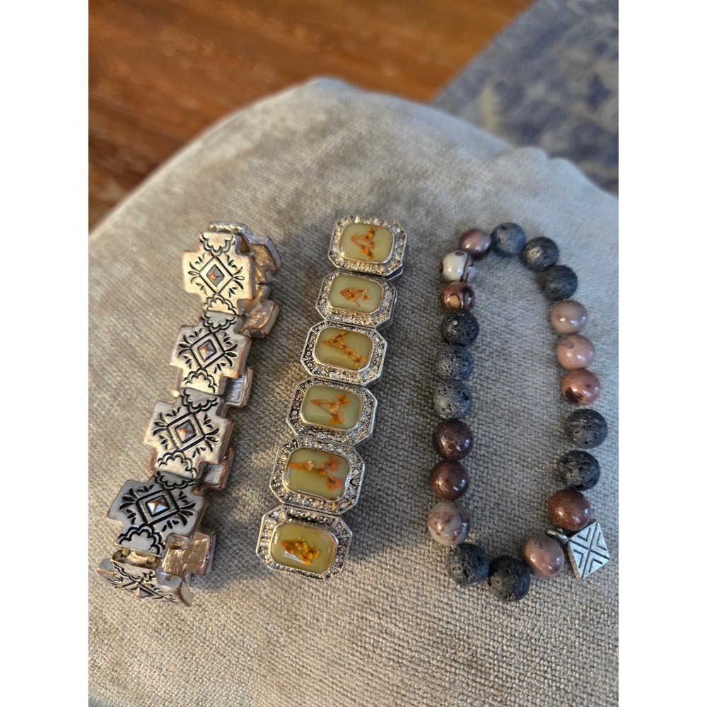 Stretch Bracelet Lot of Three Vintage